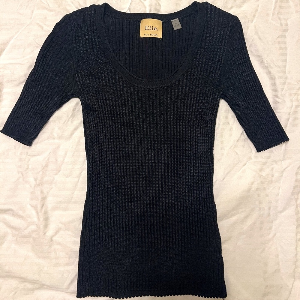 Elie Tahari Black Blouse